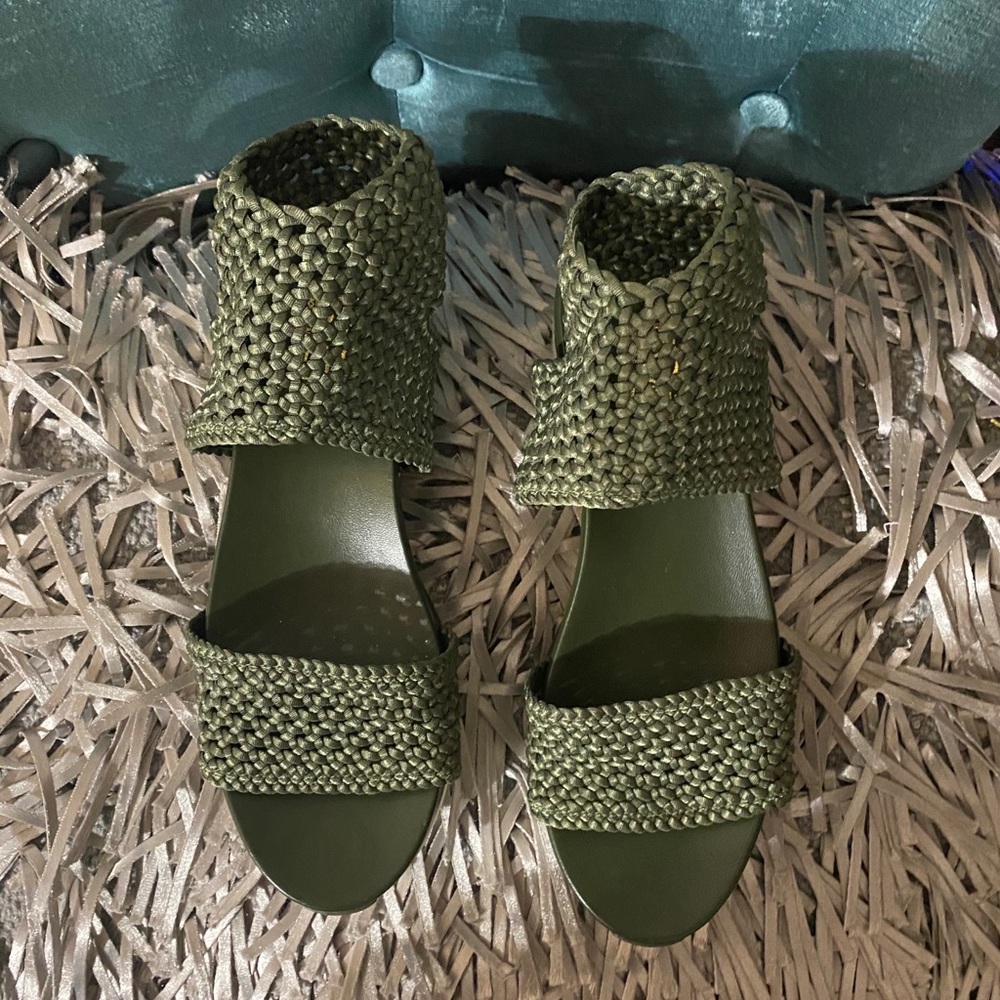 Ferragamo green sandals